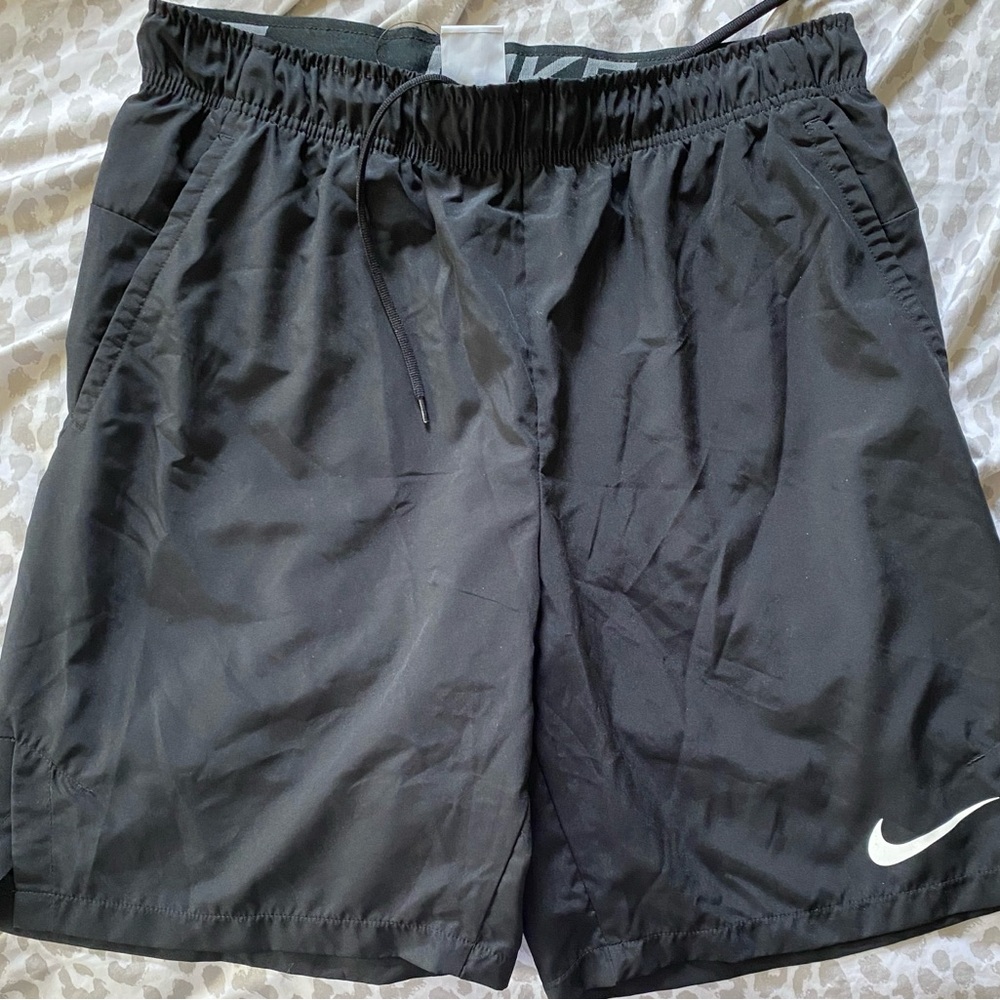 Nike Black Athletic Shorts with Elastic Waistband